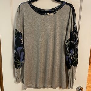Grey and floral top